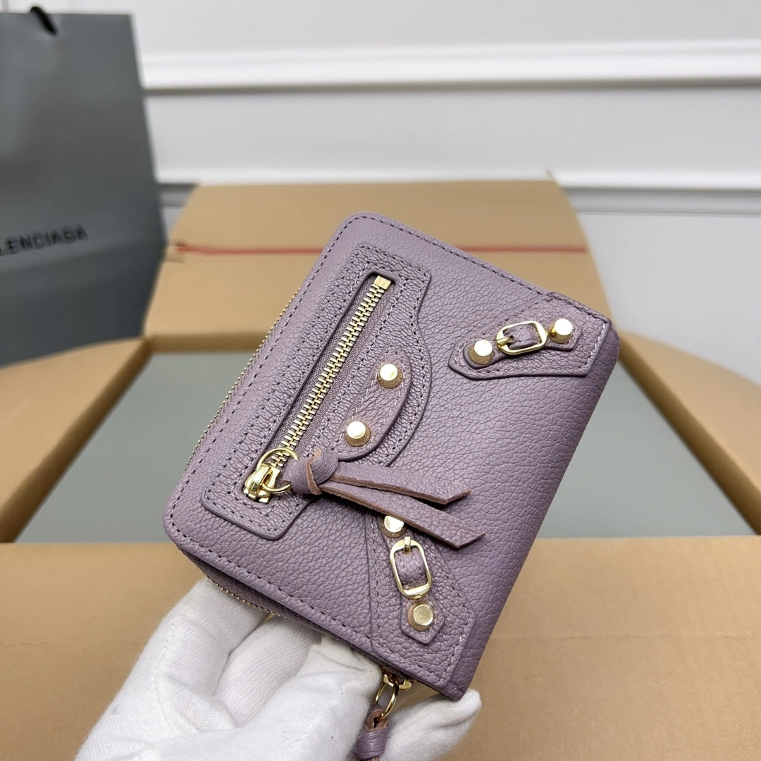 Balenciaga Vintage Light Purple Goatskin  Wallet TravelReady 60841