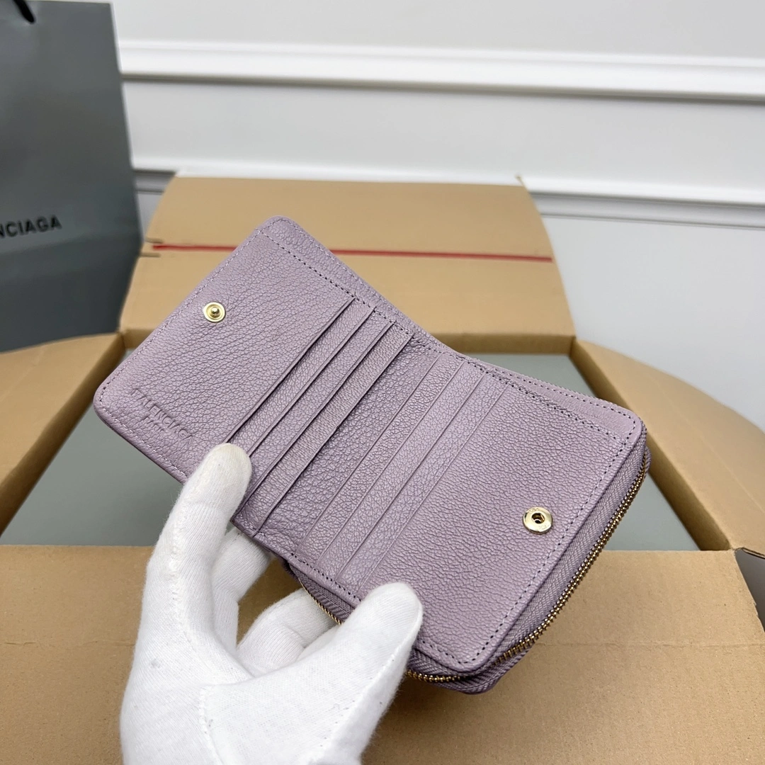 Balenciaga Vintage Light Purple Goatskin  Wallet TravelReady 60841
