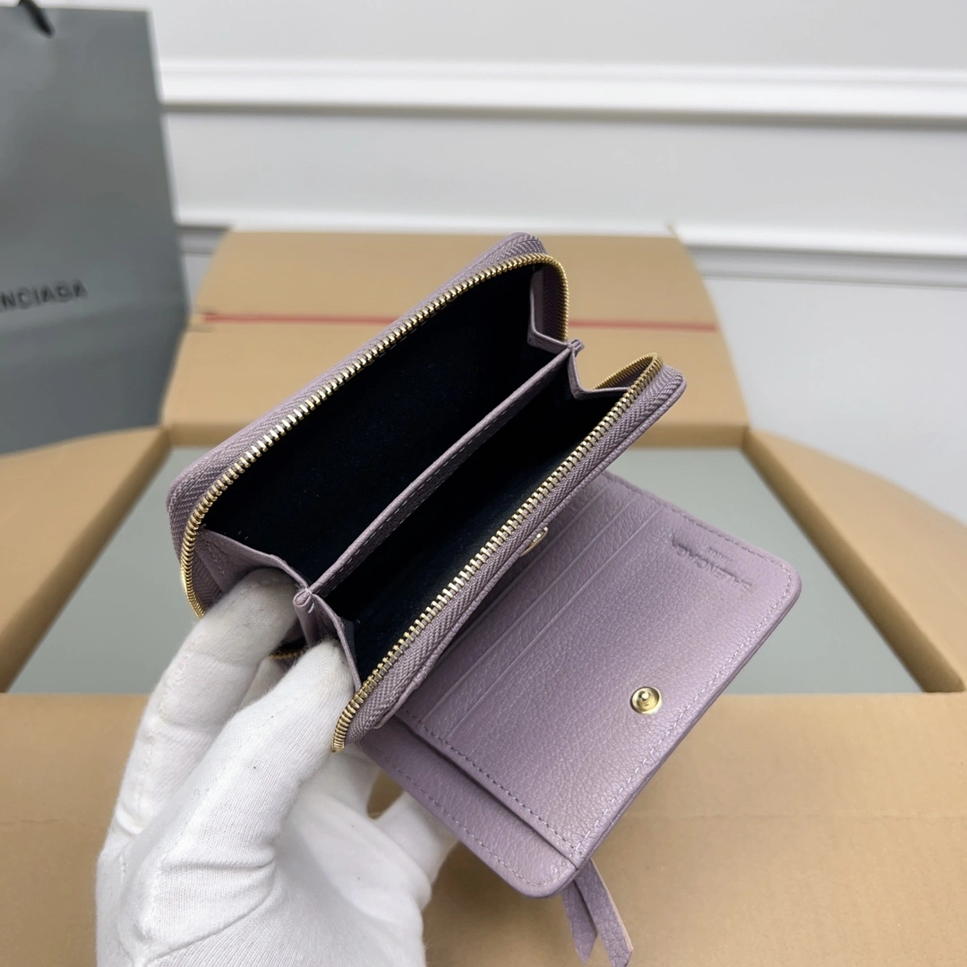 Balenciaga Vintage Light Purple Goatskin  Wallet TravelReady 60841