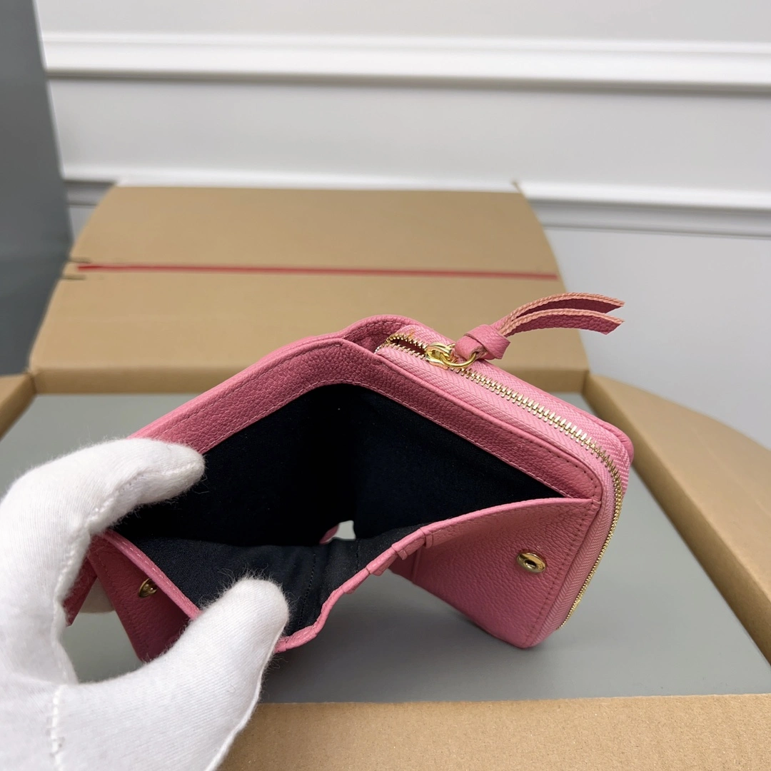 TopPick Balenciaga Vintage Pink Goat Leather  Card Bag 60836