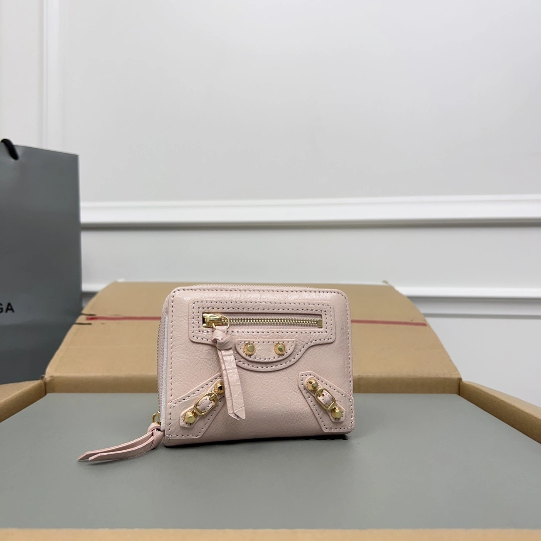 Balenciaga Vintage Pink Lambskin  Card Holder Wallet TechFriendly 60845