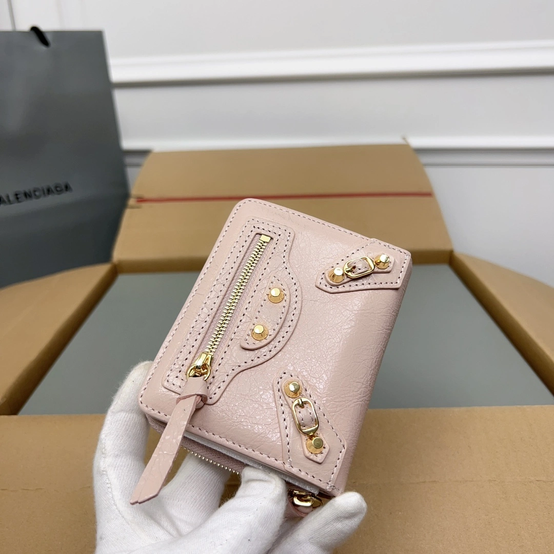 Balenciaga Vintage Pink Lambskin  Card Holder Wallet TechFriendly 60845
