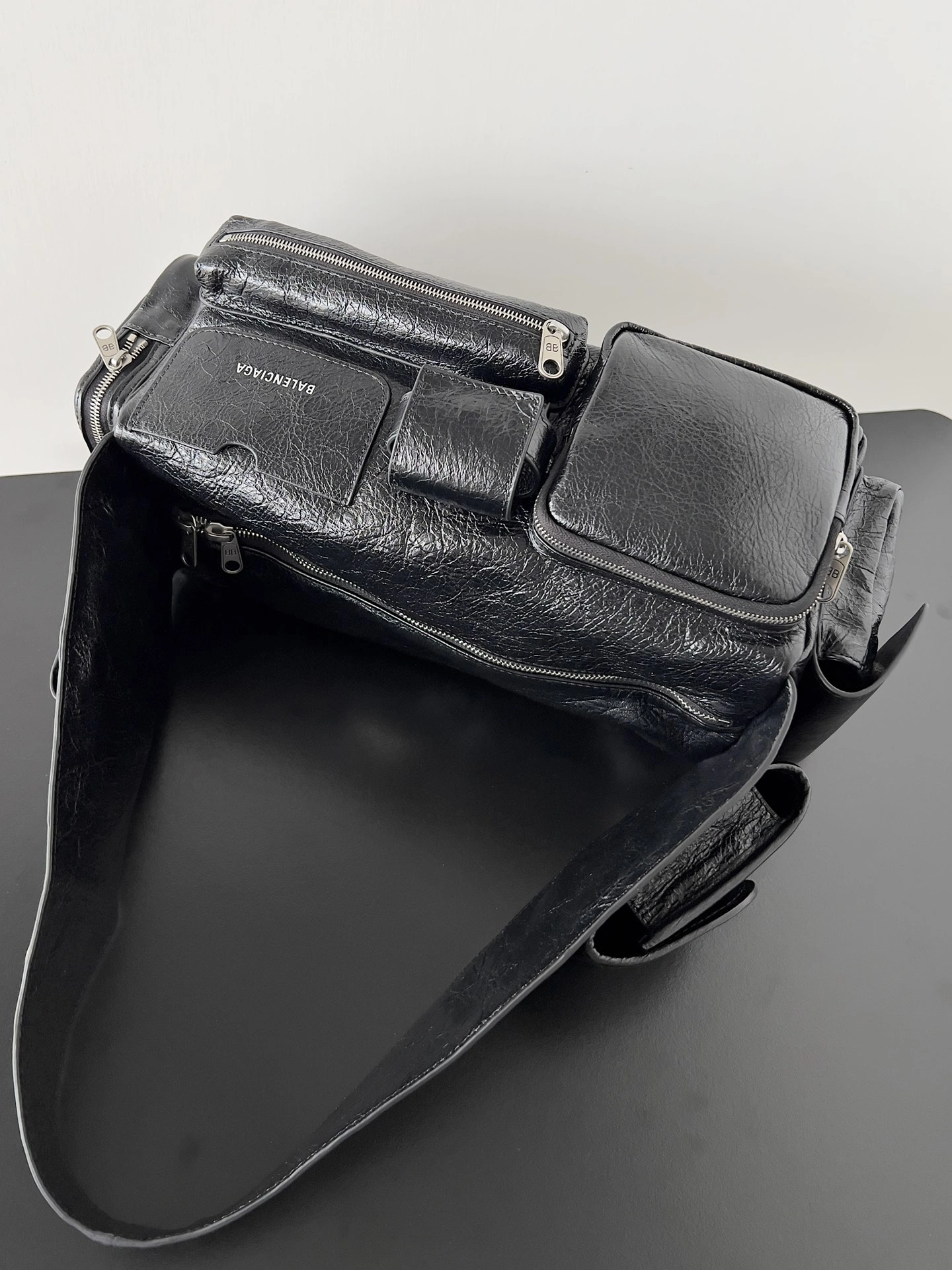 Balenciaga Vintage Workwear Sheepskin Punk Motorcycle Tote Bag Versatile 64664