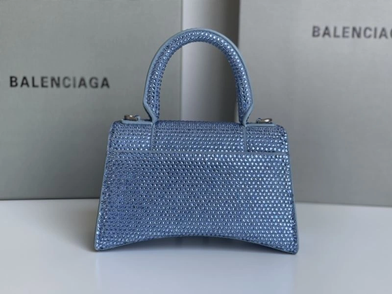 Balenciaga Water Blue Rhinestone Hourglass Bag FashionForward 72588