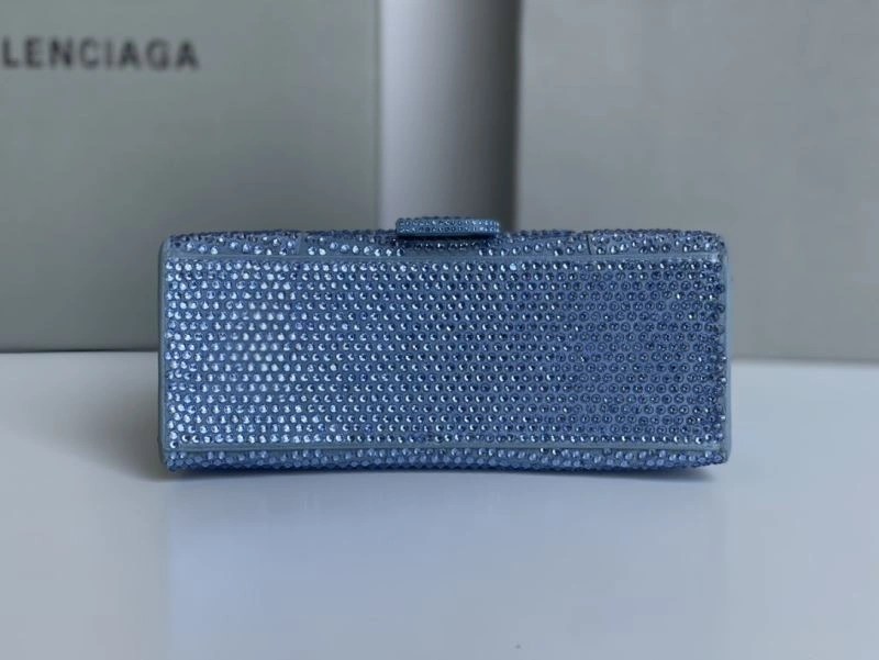 Balenciaga Water Blue Rhinestone Hourglass Bag FashionForward 72588