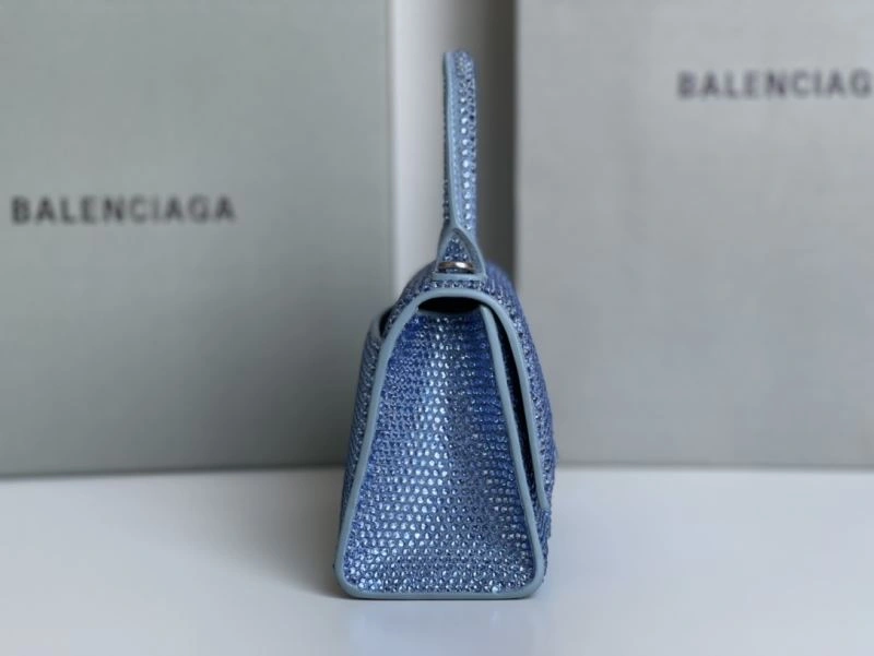 Balenciaga Water Blue Rhinestone Hourglass Bag FashionForward 72588