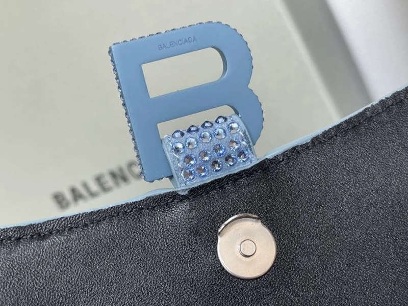 Balenciaga Water Blue Rhinestone Hourglass Bag FashionForward 72588