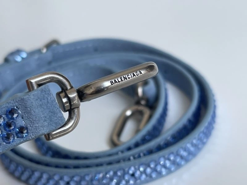 Balenciaga Water Blue Rhinestone Hourglass Bag FashionForward 72588