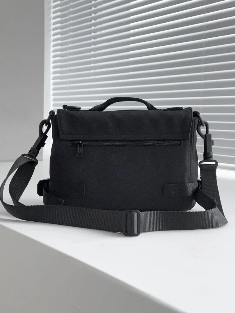 WrinkleFree Balenciaga Waterproof Nylon Army Black Messenger Bag 38241