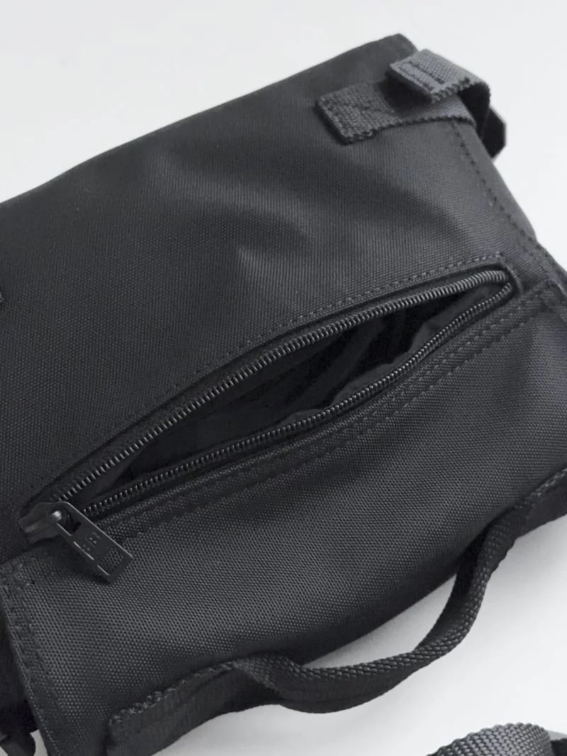 WrinkleFree Balenciaga Waterproof Nylon Army Black Messenger Bag 38241