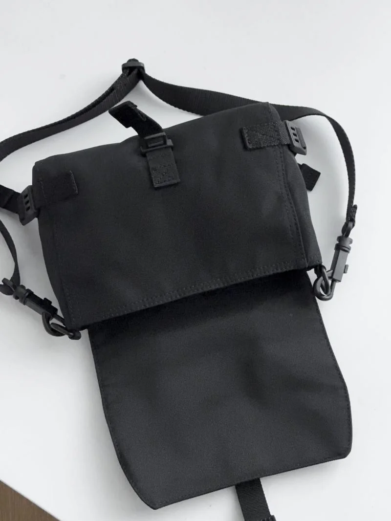 WrinkleFree Balenciaga Waterproof Nylon Army Black Messenger Bag 38241