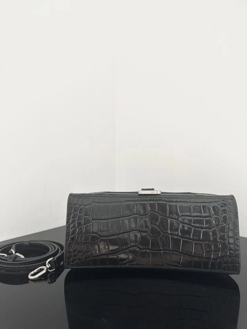 Balenciaga XS Crocodile-Patterned Leather Hourglass Bag AllSeason 72604