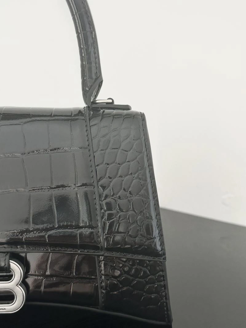 Balenciaga XS Crocodile-Patterned Leather Hourglass Bag AllSeason 72604