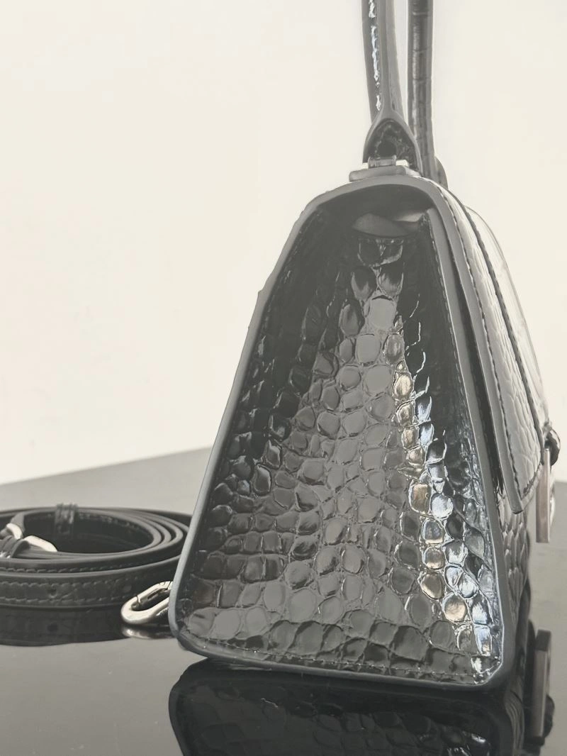 Balenciaga XS Crocodile-Patterned Leather Hourglass Bag AllSeason 72604