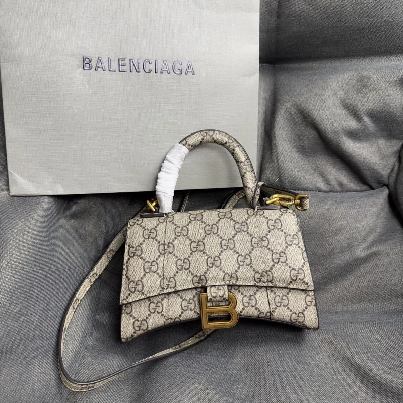 Balenciaga XS Hourglass Crescent Moon Bag in  Cowhide WaterResistant 69976