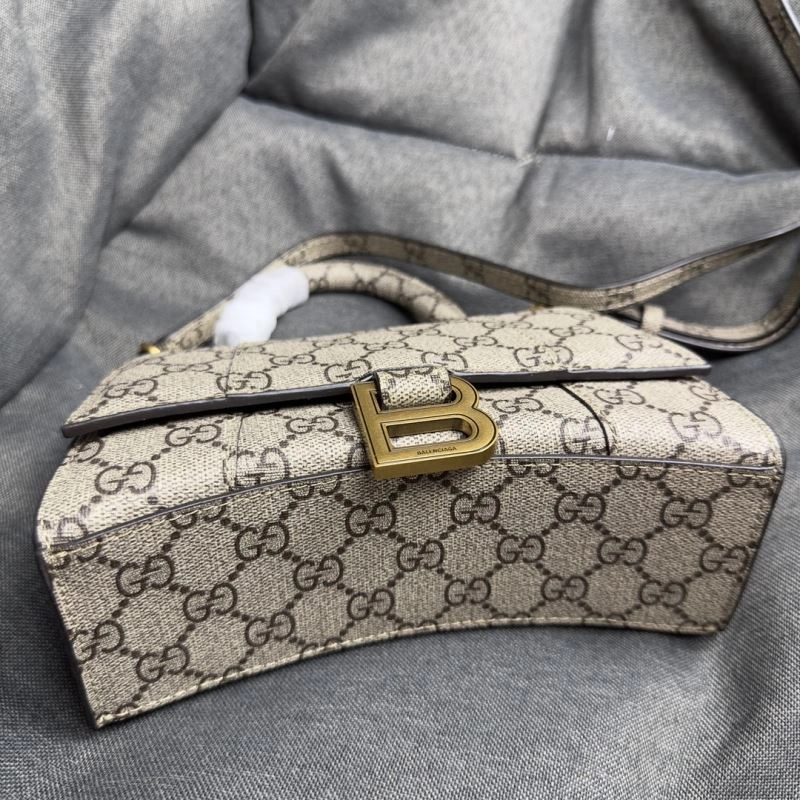 Balenciaga XS Hourglass Crescent Moon Bag in  Cowhide WaterResistant 69976