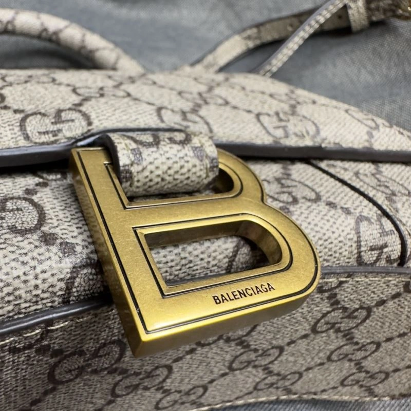 Balenciaga XS Hourglass Crescent Moon Bag in  Cowhide WaterResistant 69976