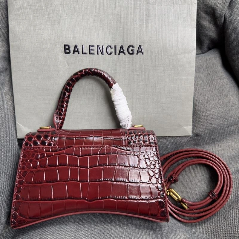 Balenciaga XS Hourglass Crocodile Bag with Gold Buckle AllSeason 70034