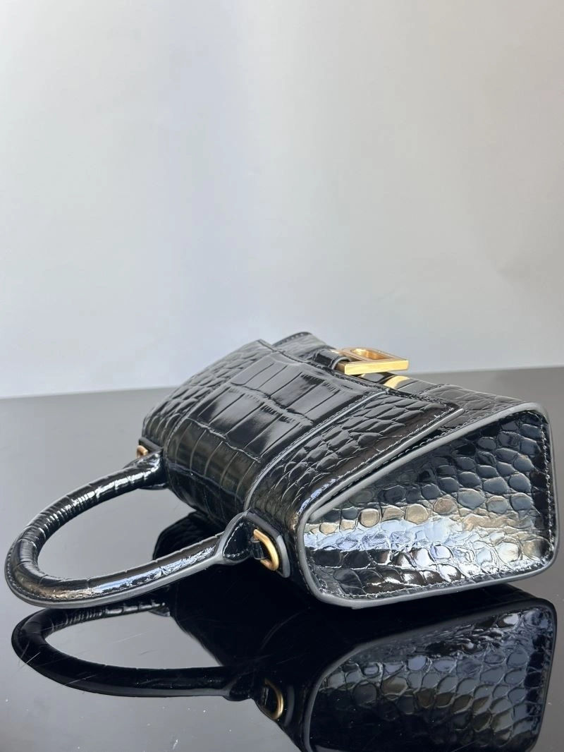 Balenciaga XS Hourglass Crocodile Bag with Gold Hardware EasyMatch 72599
