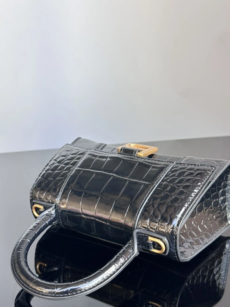 Balenciaga XS Hourglass Crocodile Bag with Gold Hardware EasyMatch 72599