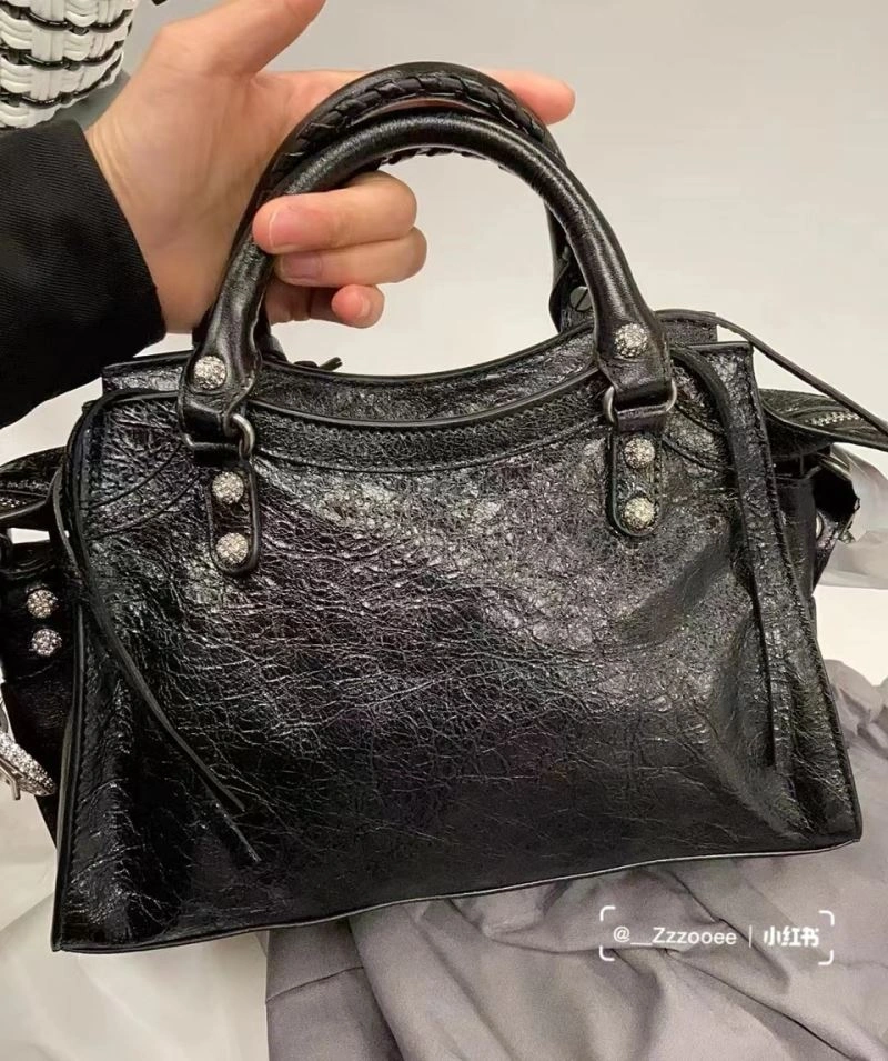 WeatherProof Balenciaga XS Le Cagole Neo City Handbag - Black Diamond Hardware 78787