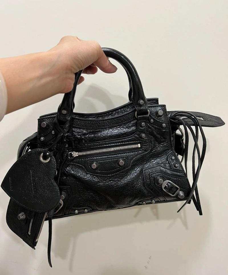 WeatherProof Balenciaga XS Le Cagole Neo City Handbag - Black Diamond Hardware 78787