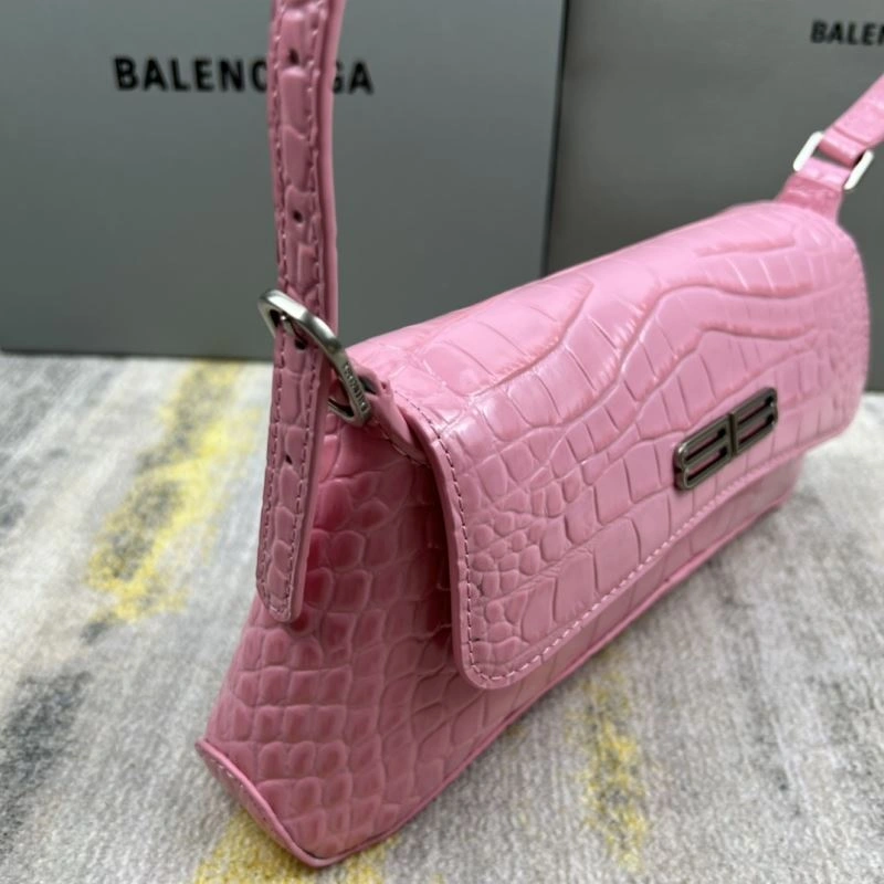 Comfortable Balenciaga XX Lambskin Crocodile Powder Shoulder Bag 78364