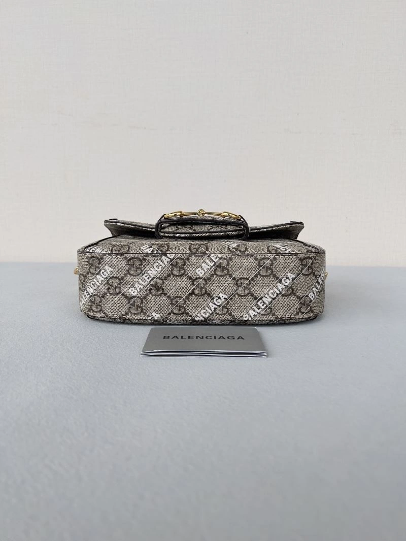 Balenciaga x GUCCI 1955 Printed Saddle Bag - Fashion Anthema OnTrend 78603