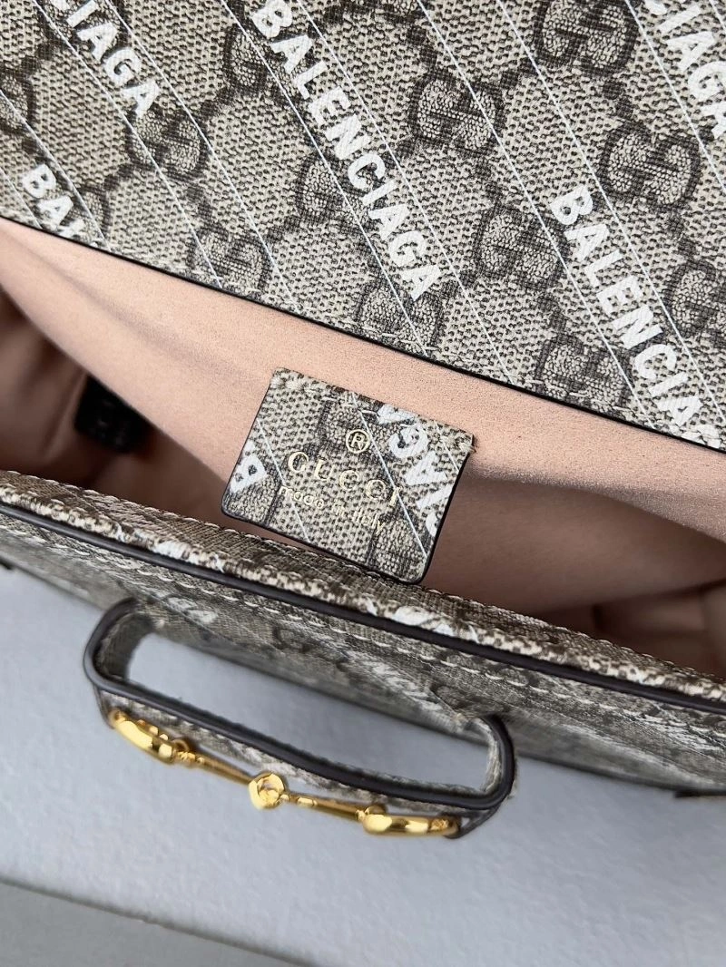 Balenciaga x GUCCI 1955 Printed Saddle Bag - Fashion Anthema OnTrend 78603