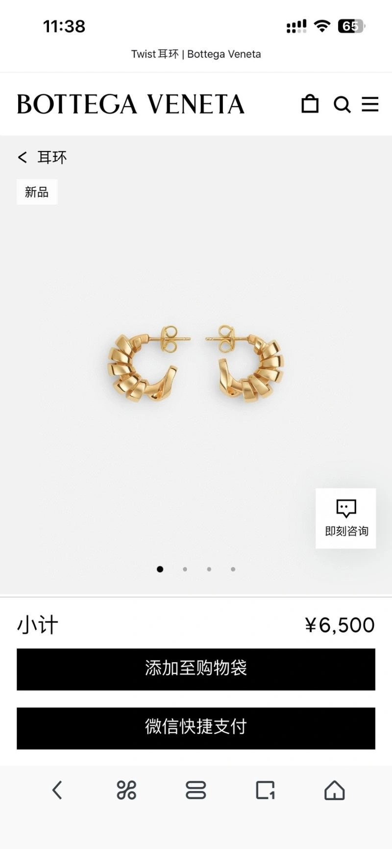 Bottega Veneta Earrings ZeroBulk 211443