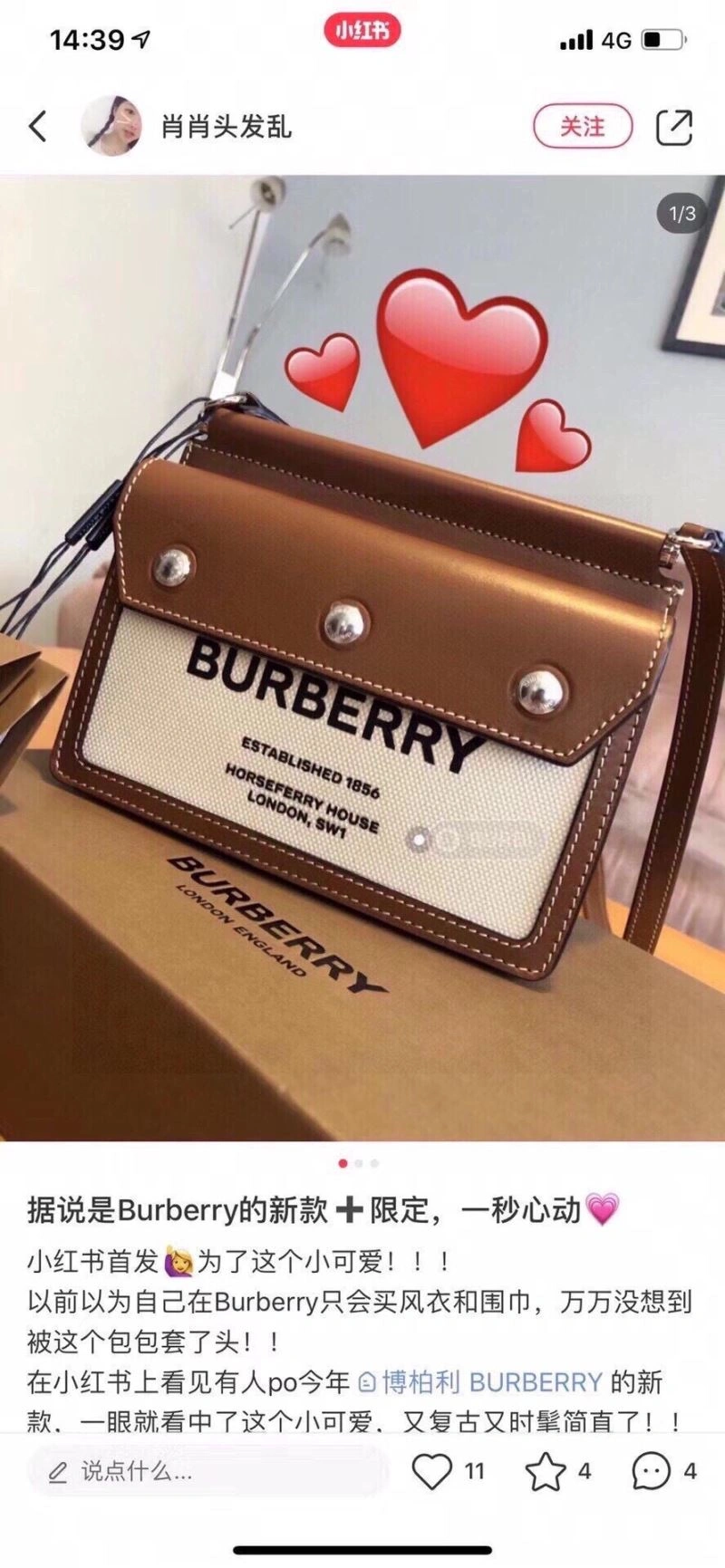 Burberry Satchel Bags Cozy 64589
