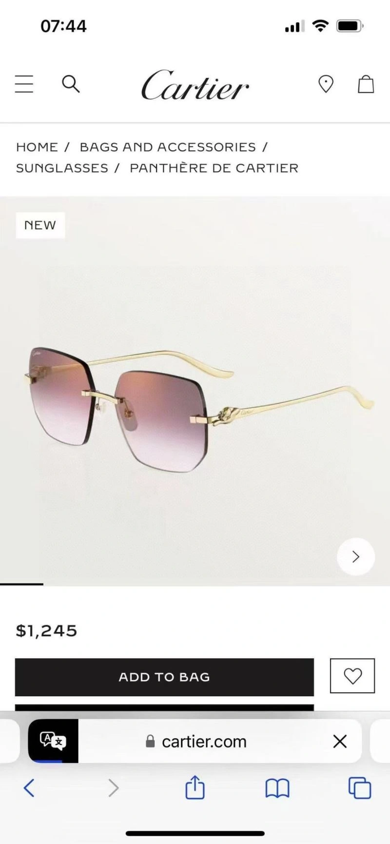 OdorResistant Cartier Sunglasses 277627