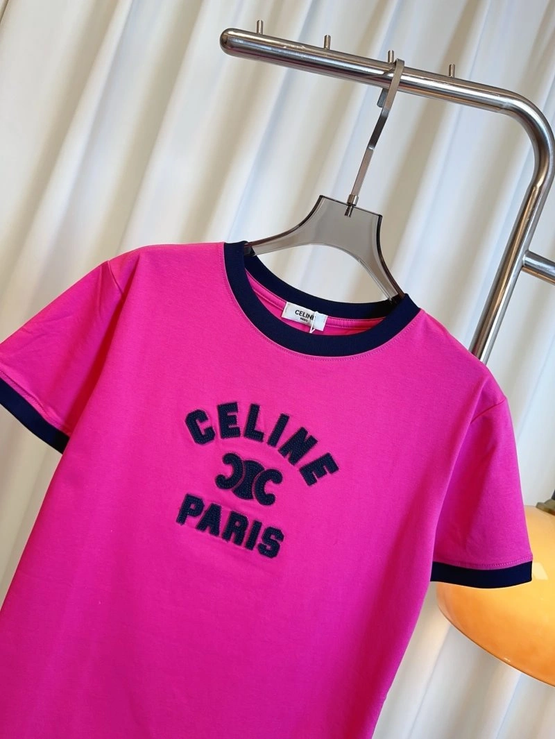 Celine T-Shirts Stretchable 107076