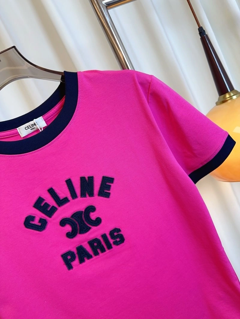 Celine T-Shirts Stretchable 107076