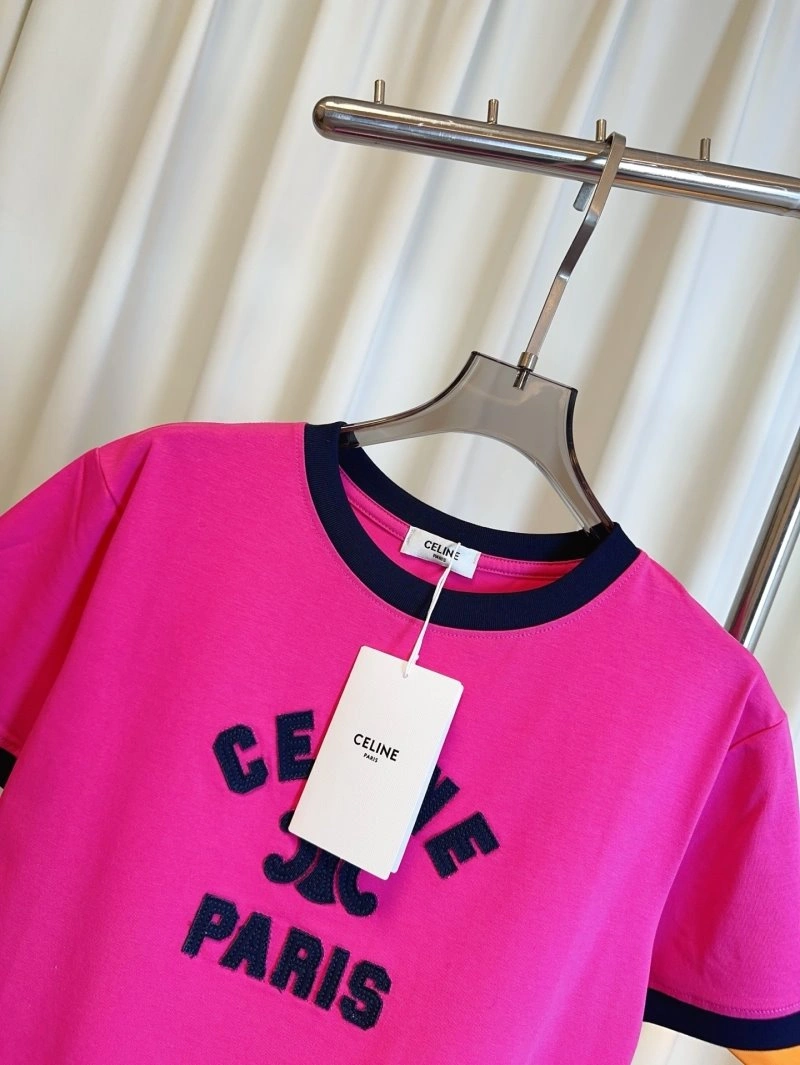 Celine T-Shirts Stretchable 107076