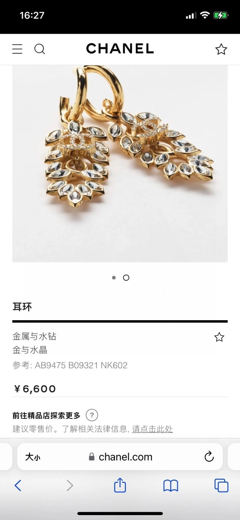 Popular Chanel Earrings 231056