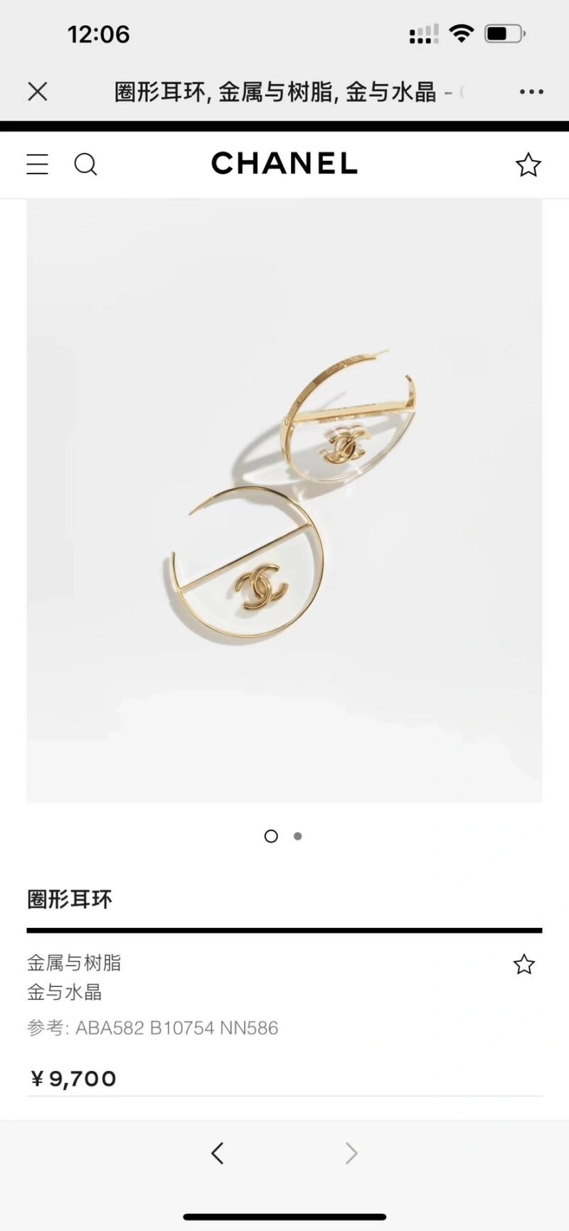 Chanel Earrings Refined 228986