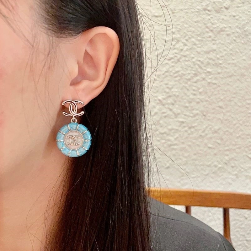 Compact Chanel Earrings 222659