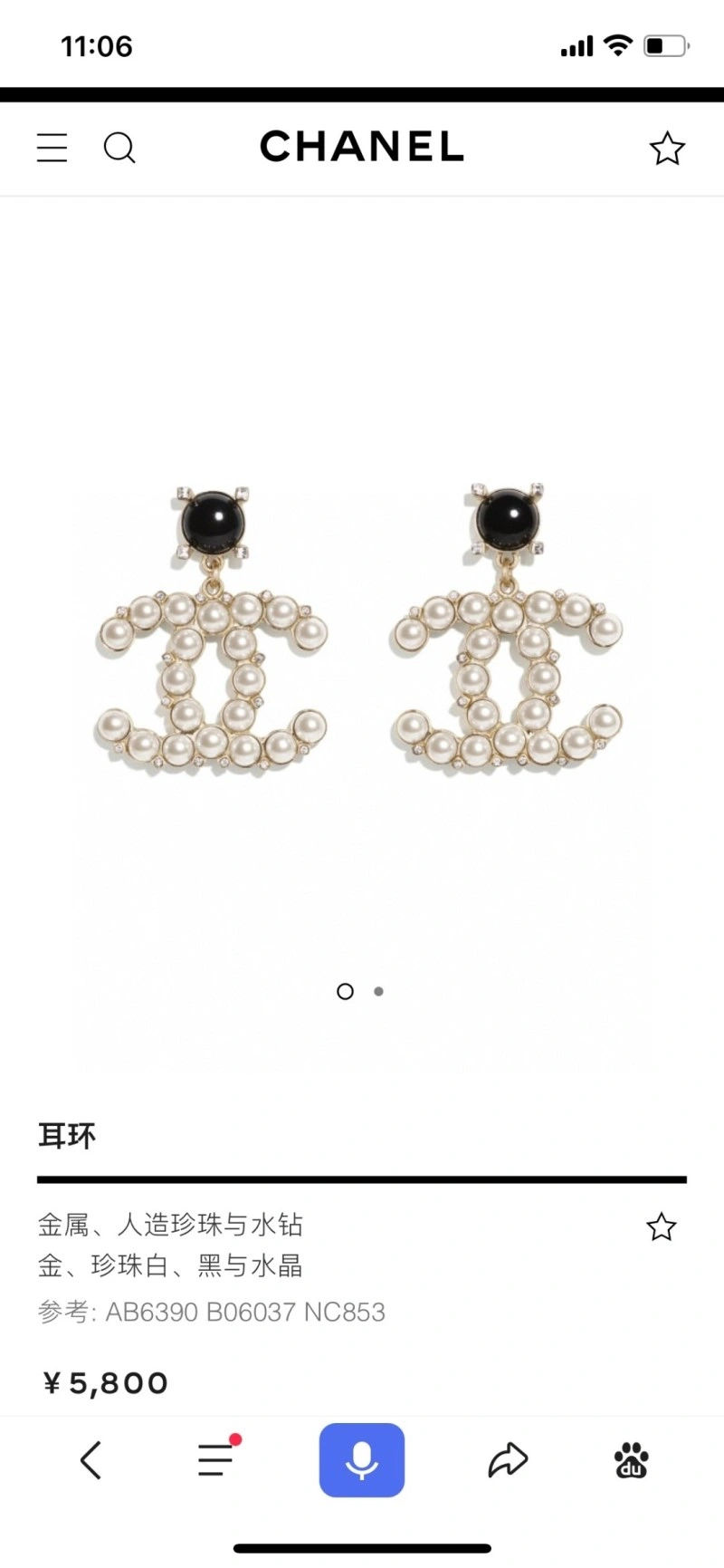 Chanel Earrings Supportive 219304