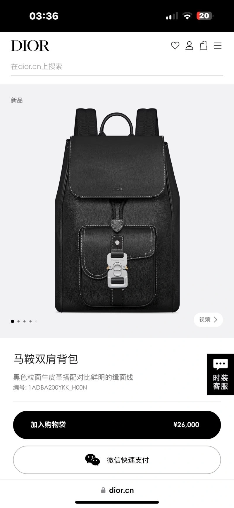 Functional Christian Dior Backpacks 71274