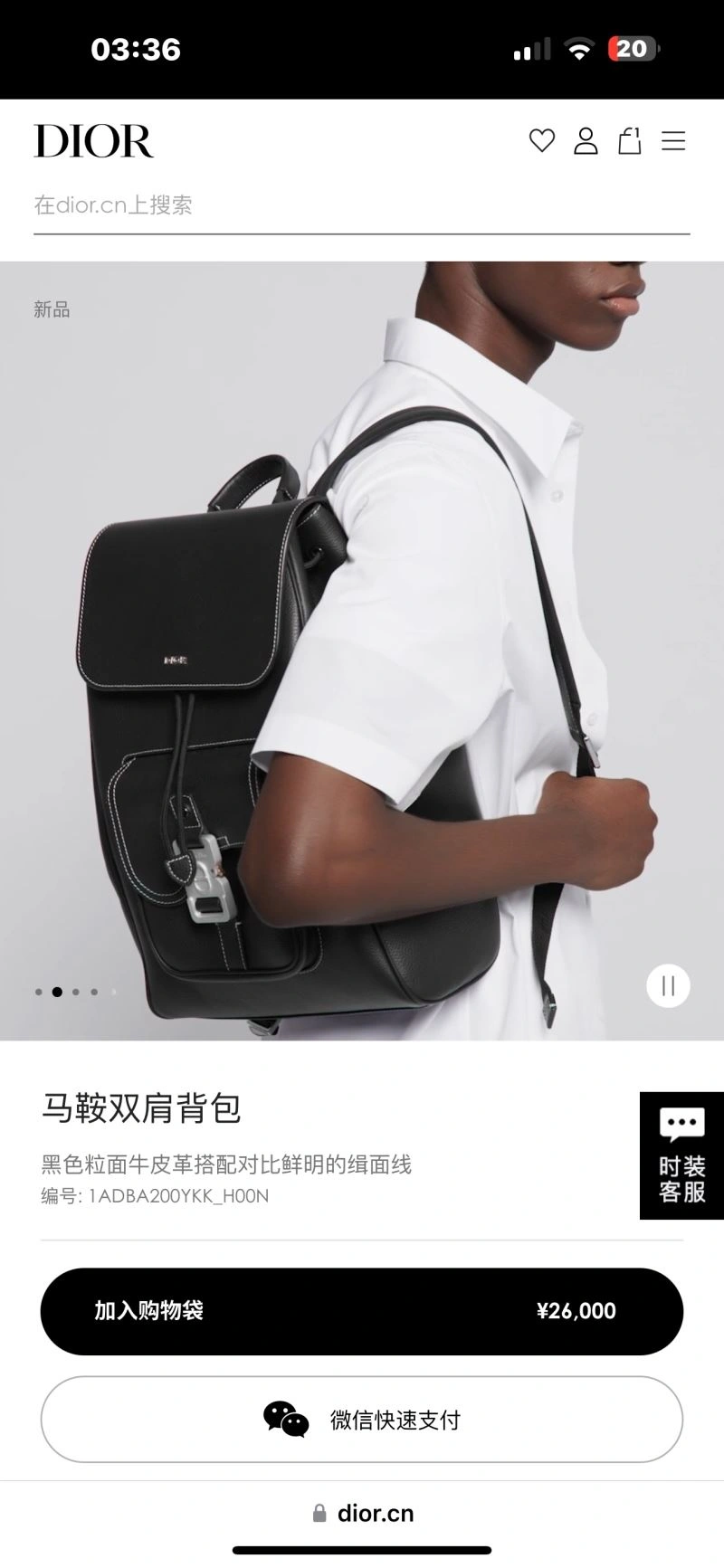 Functional Christian Dior Backpacks 71274