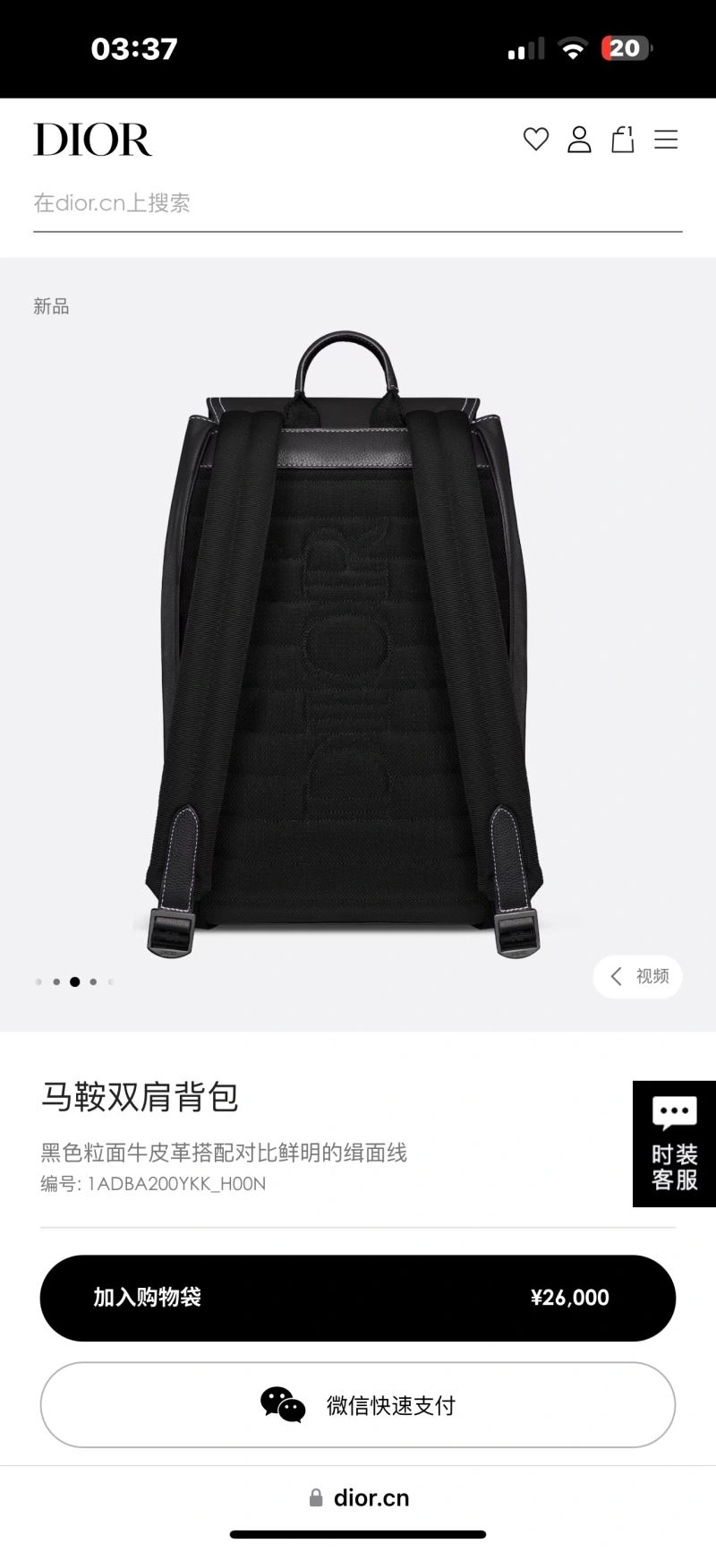 Functional Christian Dior Backpacks 71274