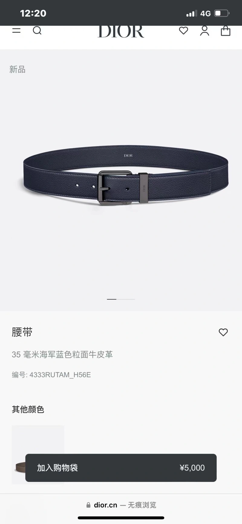 Christian Dior Belts Sustainable 285116