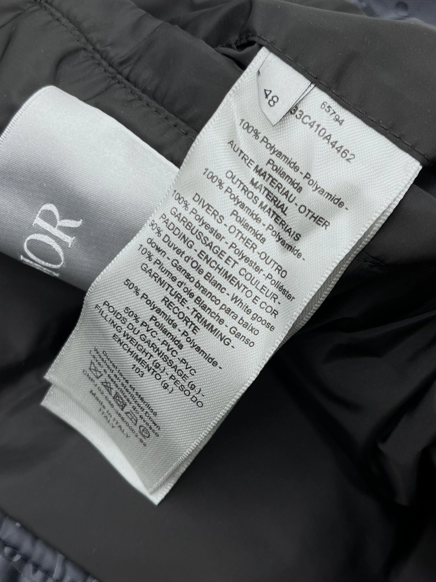 ZipUp Christian Dior Down Jackets 117962