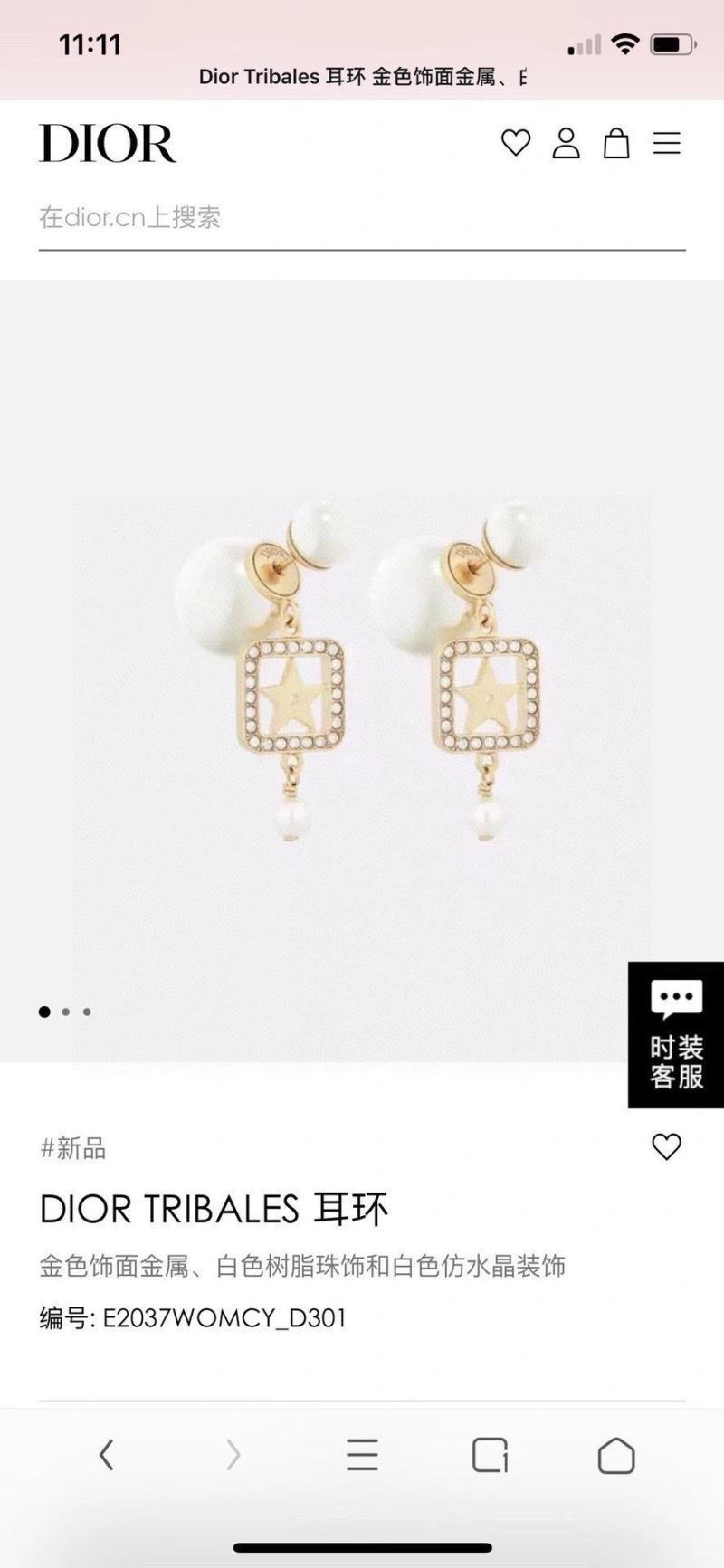Christian Dior Earrings Vibrant 235817