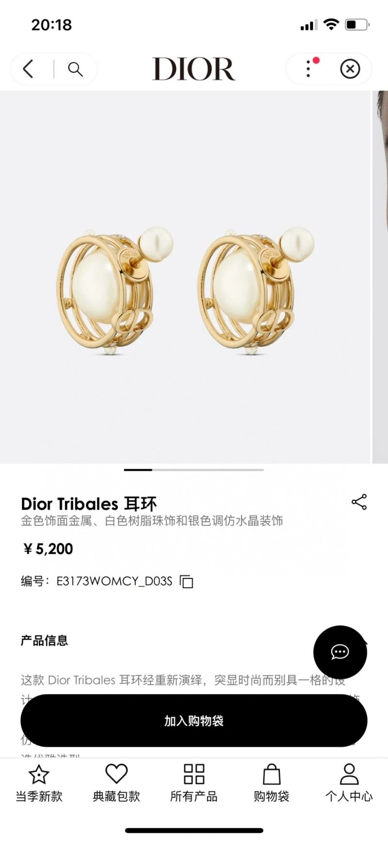 Christian Dior Earrings TechFriendly 236374