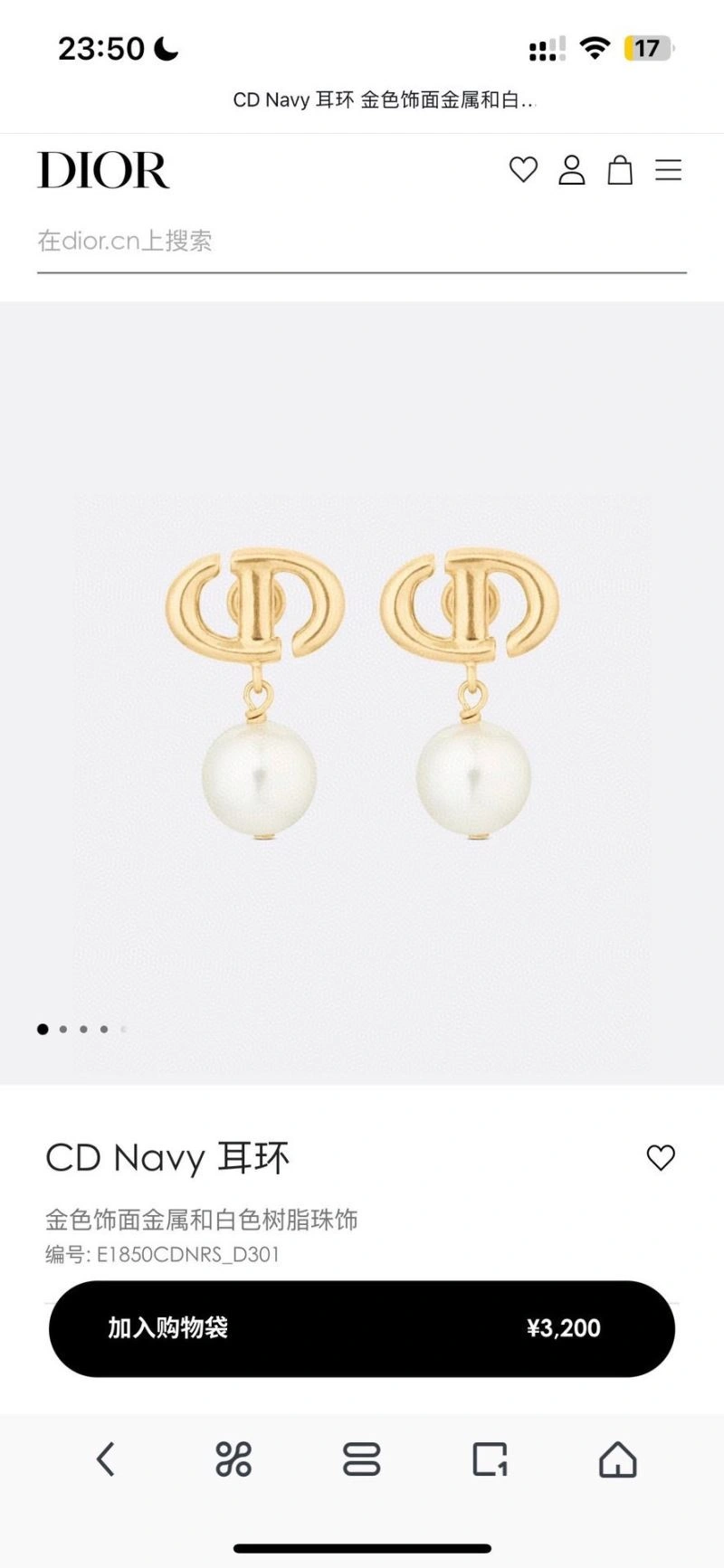 Neat Christian Dior Earrings 235619