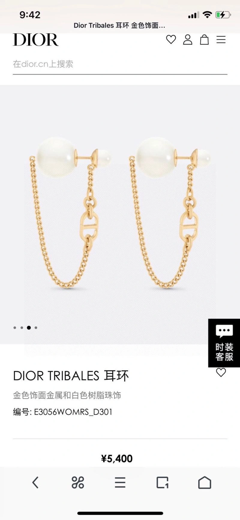 Christian Dior Earrings Trendsetting 235328