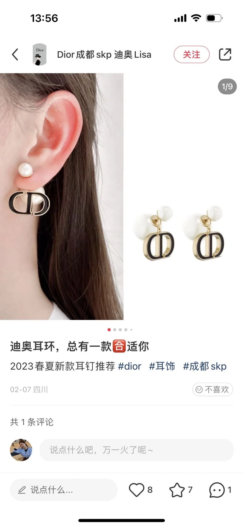 Christian Dior Earrings Classic 235317