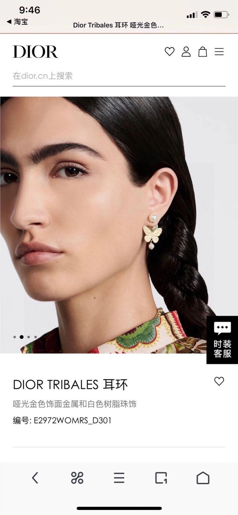 Christian Dior Earrings Contemporary 235294